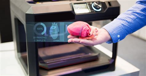 Impressão 3D de um coração para aplicações médicas.